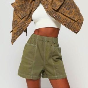 BDG Urban Outfitters | Contrast Stitch Cargo High Waisted Short